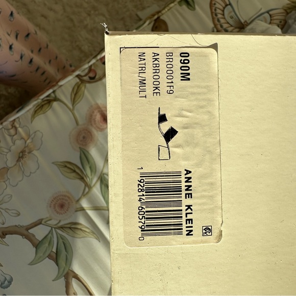 NEW in Box Anne Klein Brooke Natural Woven & Leather Slide Sandals 9M Coastal - Picture 10 of 15